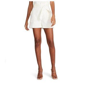 NEW! BB Dakota by Steve Madden Seaside Cinch High Rise Tie Waist Twill Shorts